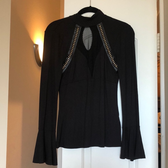 NWOT Venus Chain & Mesh Detail Top - Picture 2 of 5